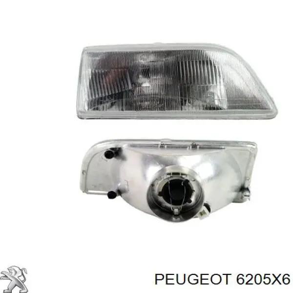Купить 6205X6 Peugeot/Citroen Фара основная правая