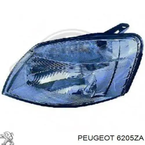 Купить 6205ZA Peugeot/Citroen Фара основная правая