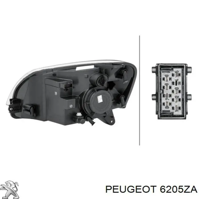Правая блок фара Peugeot/Citroen 6205ZA цена, от 81.10 USD