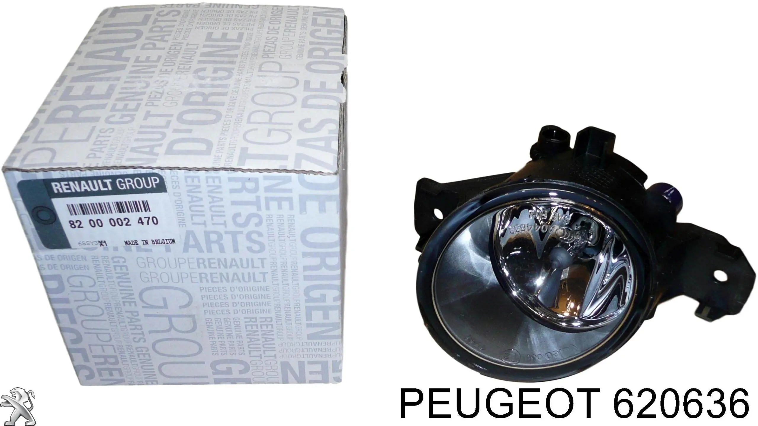 Правая противотуманная фара Peugeot/Citroen 42160748