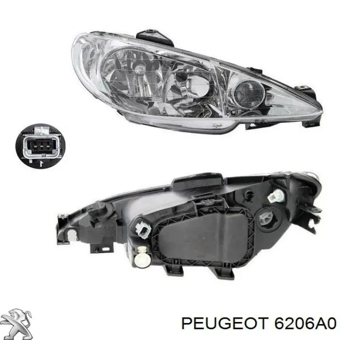 Правая блок фара Peugeot/Citroen 6206A0 цена, от 82.37 USD