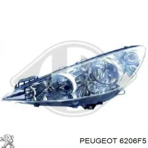 Правая блок фара Peugeot/Citroen 6206F5 цена, от 132.51 USD