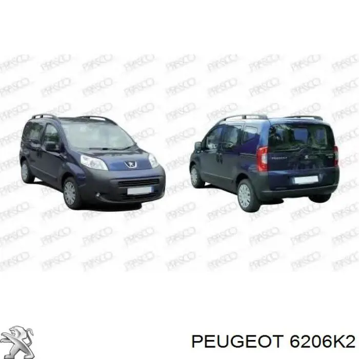 Фара противотуманная, правая Peugeot/Citroen 6206K2 цена, от 37.49 USD