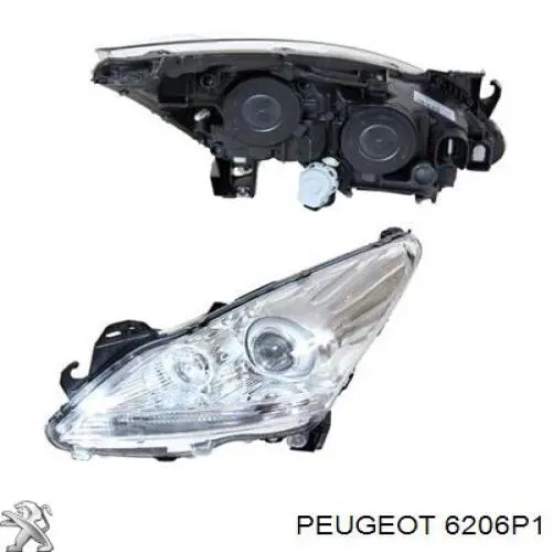 Купить 6206P1 Peugeot/Citroen Фара левая передняя