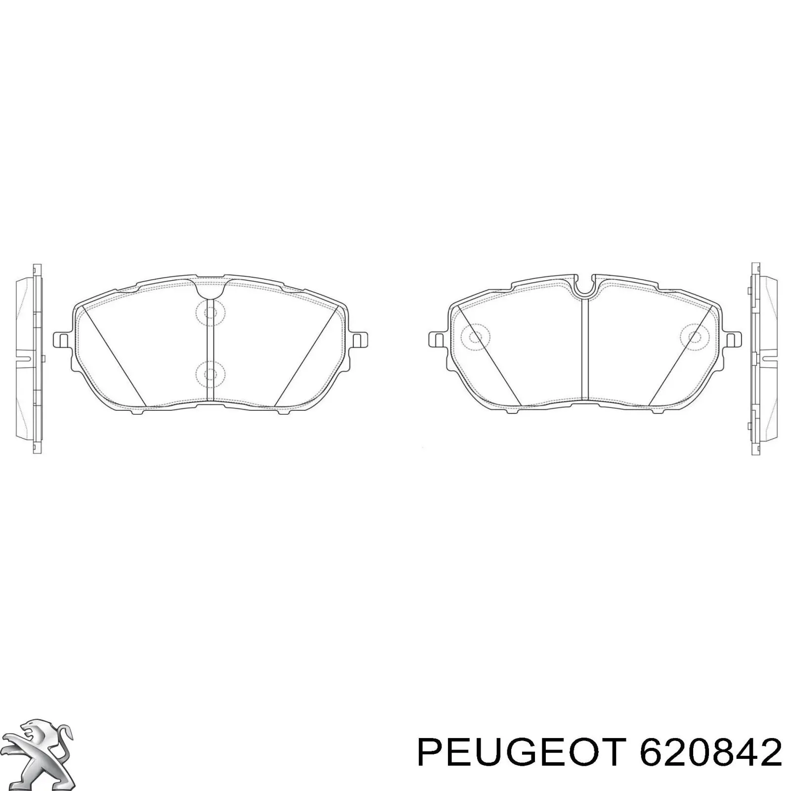 Фара противотуманная левая/правая 620842 Peugeot/Citroen