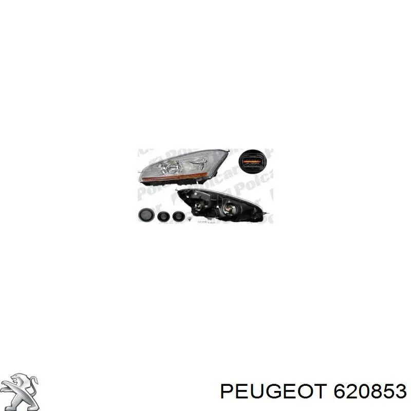 Фара левая Peugeot/Citroen 620853 цена, от 128.39 USD