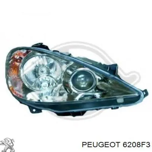 Фара левая Peugeot/Citroen 6208F3 цена, от 1393.55 USD