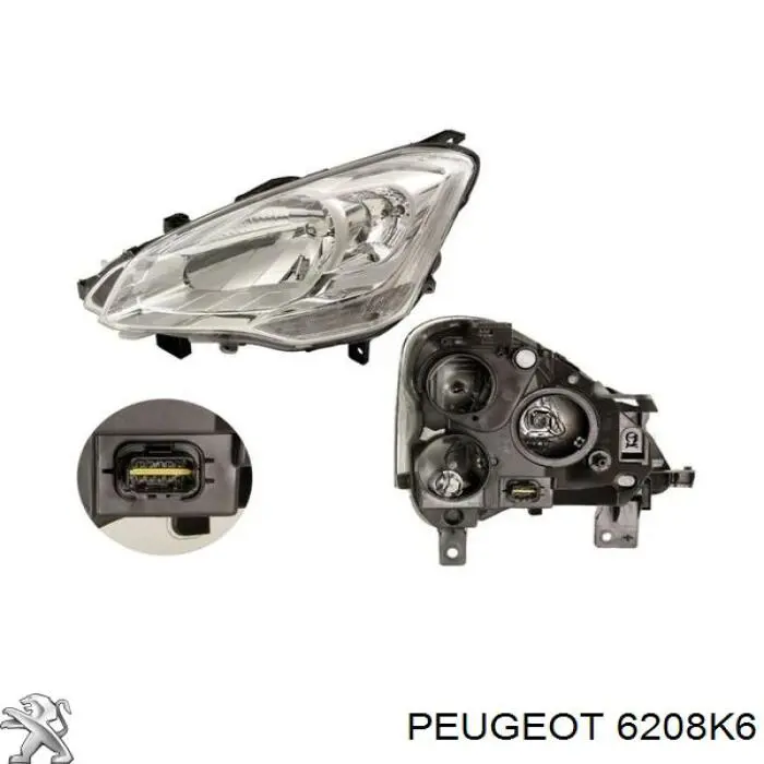 Купить 6208K6 Peugeot/Citroen Фара левая передняя