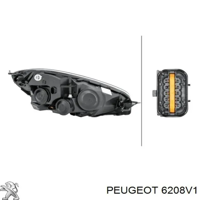 Купить 6208V1 Peugeot/Citroen Фара левая передняя