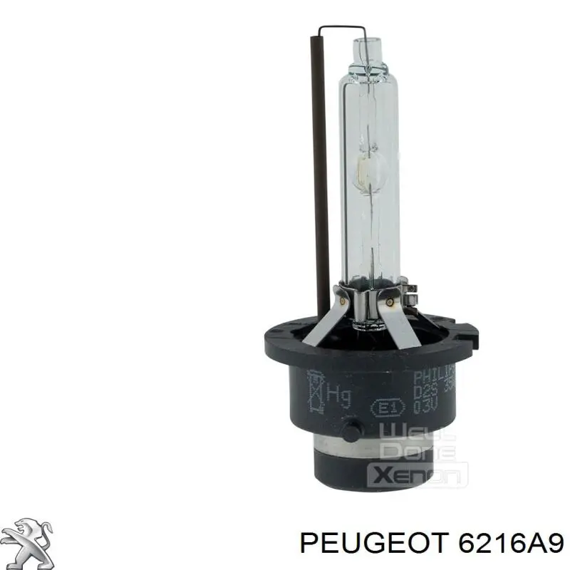 Лампочка ксеноновая Peugeot/Citroen 6216A9
