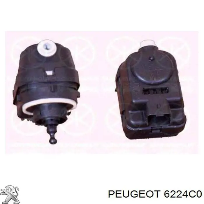 Elemento de regulación, regulación del alcance de faros 6224C0 Peugeot/Citroen