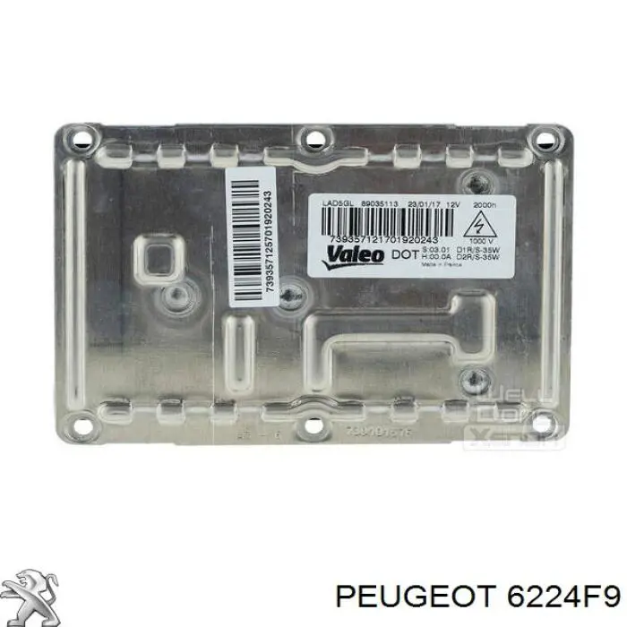 6224F9 Peugeot/Citroen xénon, unidade de controlo