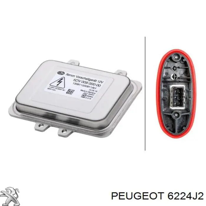Купить 6224J2 Peugeot/Citroen Блок управления ксеноновыми фарами