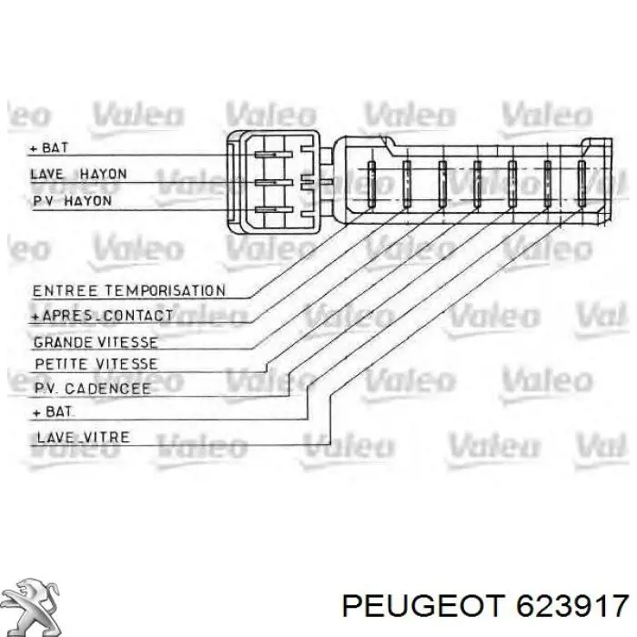 623917 Peugeot/Citroen Левый подрулевой переключатель