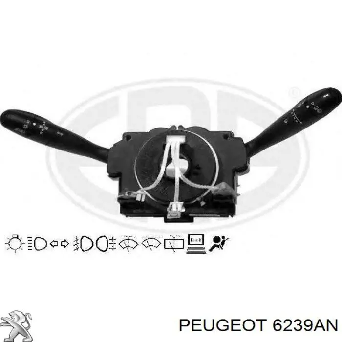 6239AN Peugeot/Citroen Переключатель подрулевой в сборе