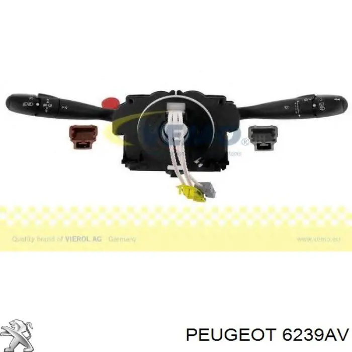 6239AV PEUGEOT Conmutador columna dirección original y equivalente