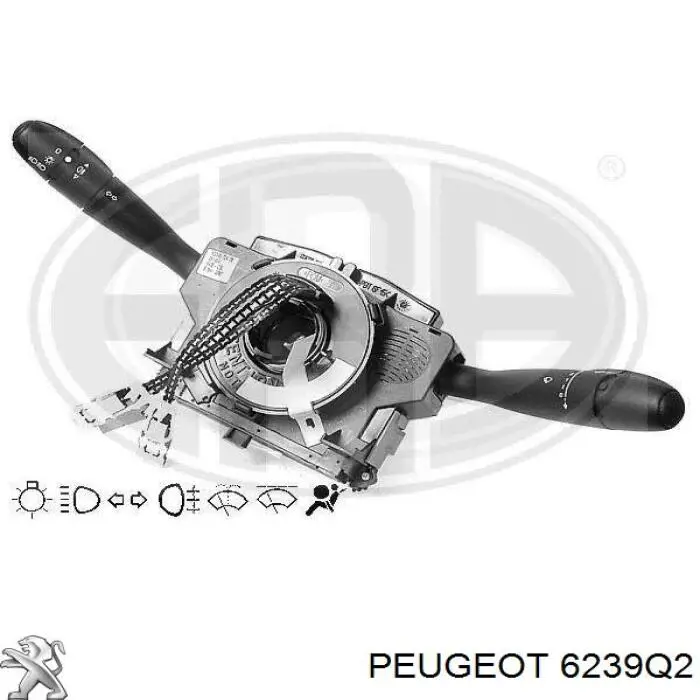 Conmutador en la columna de dirección completo 6239Q2 Peugeot/Citroen
