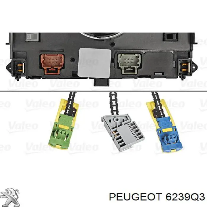 Conmutador en la columna de dirección completo 6239Q3 Peugeot/Citroen