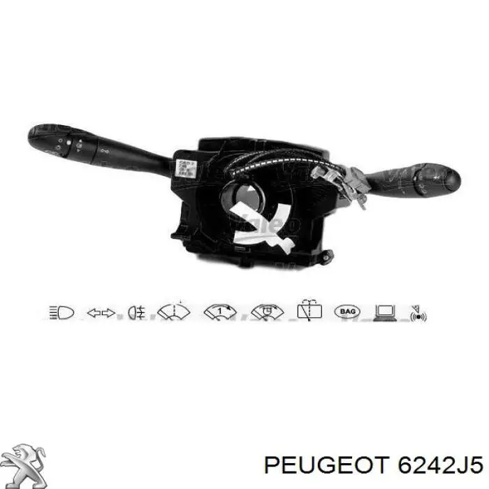 Переключатель подрулевой, в сборе 6242J5 Peugeot/Citroen