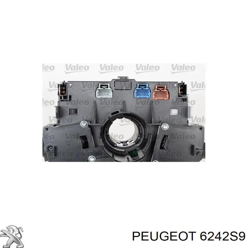 Comutador instalado na coluna da direção, montado 6242S9 Peugeot/Citroen
