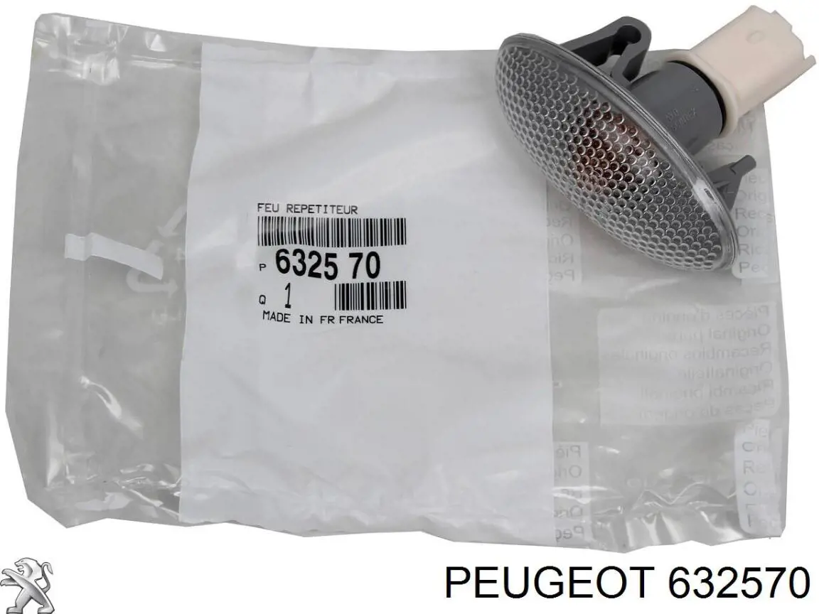 Luz intermitente guardabarros 632570 Peugeot/Citroen