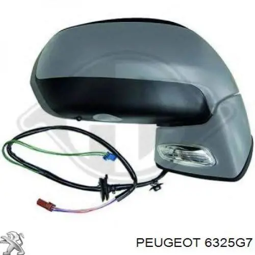Купить 6325G7 Peugeot/Citroen Фонарь подсветки зеркала заднего вида