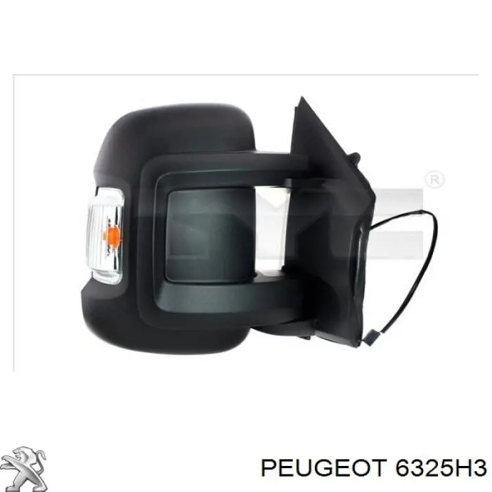 Luz intermitente de retrovisor exterior izquierdo 6325H3 Peugeot/Citroen