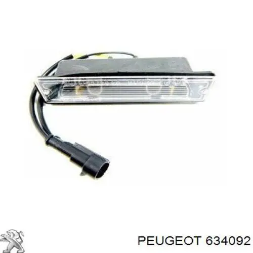 634092 Peugeot/Citroen lanterna da luz de fundo de matrícula traseira