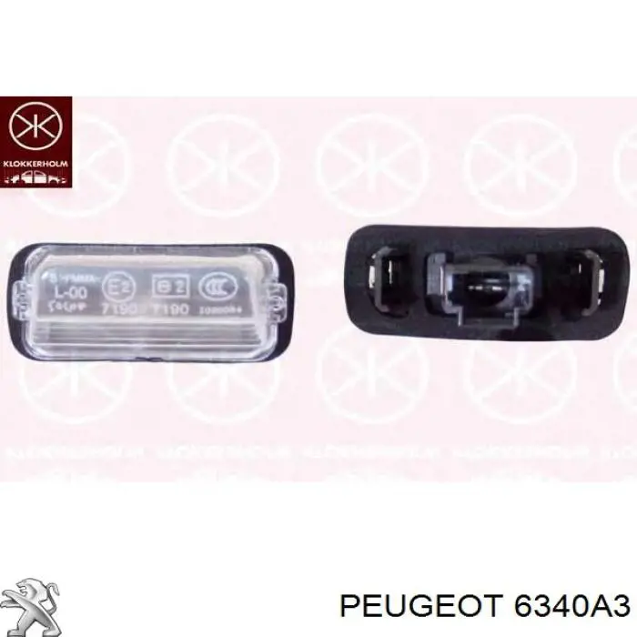 Фонарь подсветки заднего номера Peugeot/Citroen 6340A3 цена, от 5.08 USD