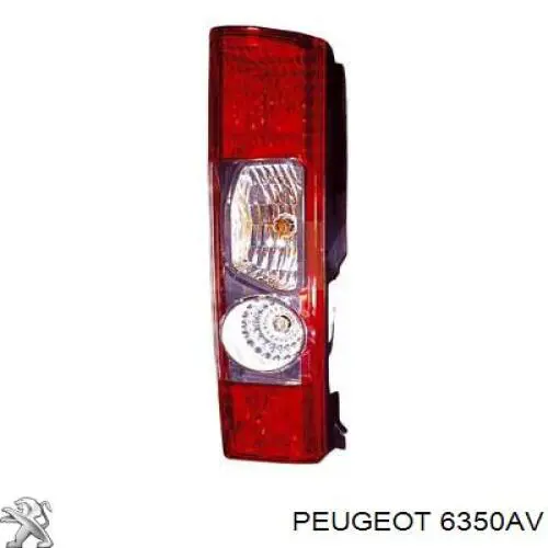 6350AV Peugeot/Citroen lanterna traseira esquerda