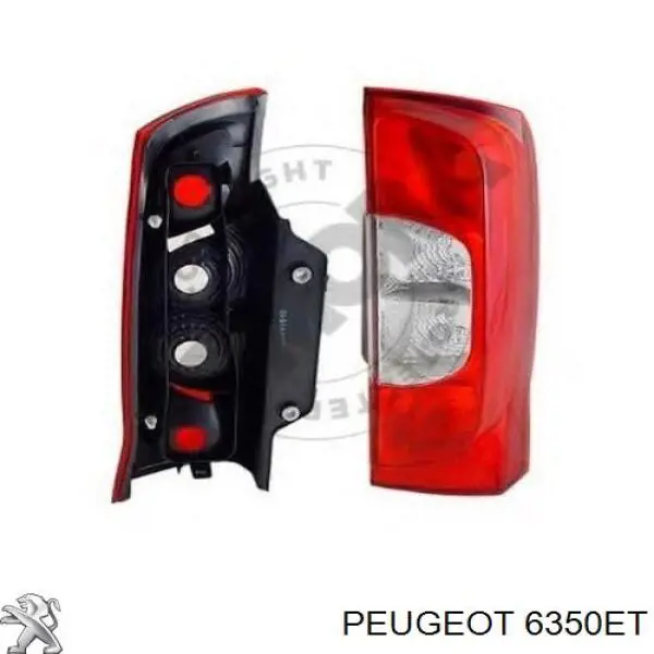 Фонарь задний правый Peugeot/Citroen 6350ET цена, от 36.63 USD