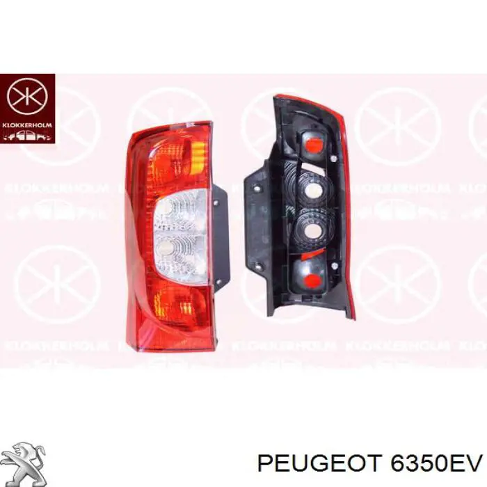 Фонарь задний левый Peugeot/Citroen 6350EV