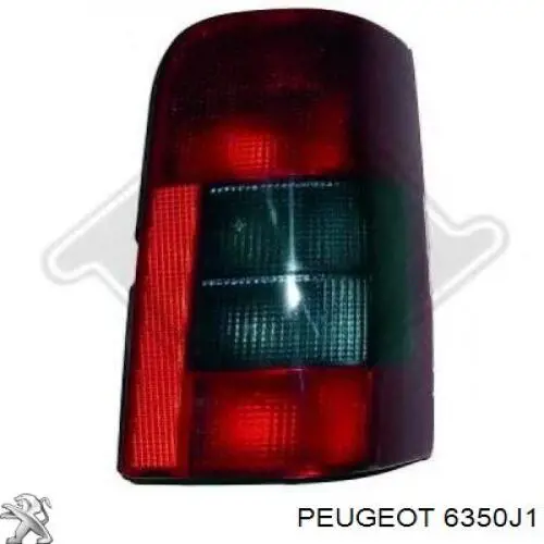 6350J1 Peugeot/Citroen фонарь задний левый
