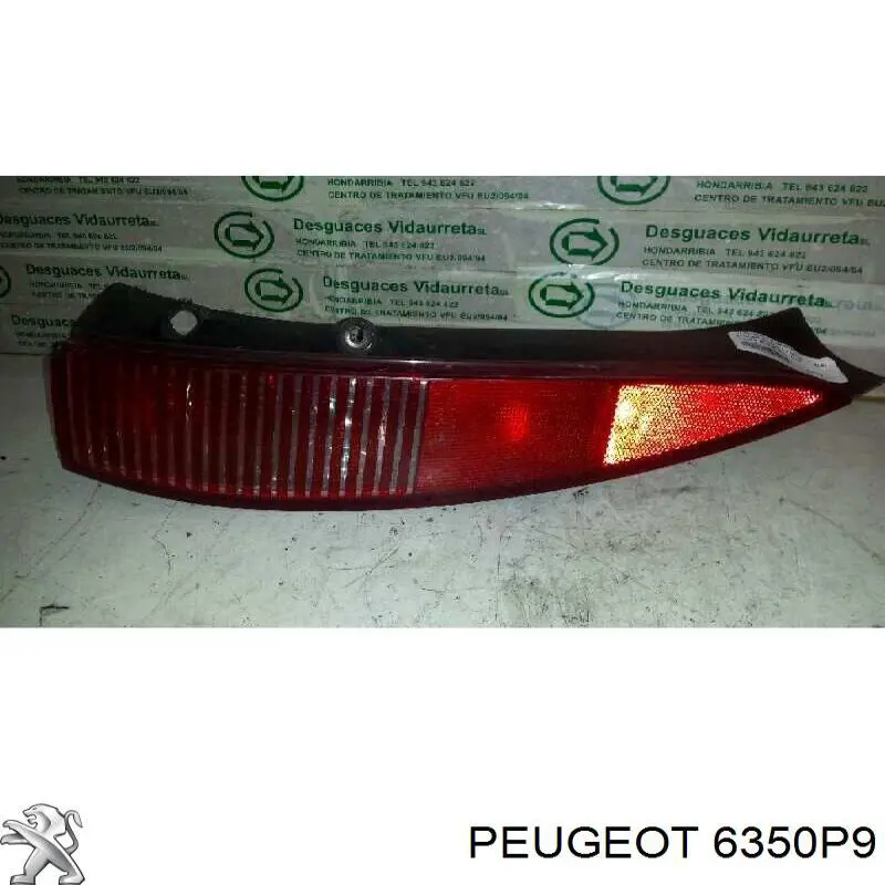 6350P9 Peugeot/Citroen lanterna traseira esquerda superior