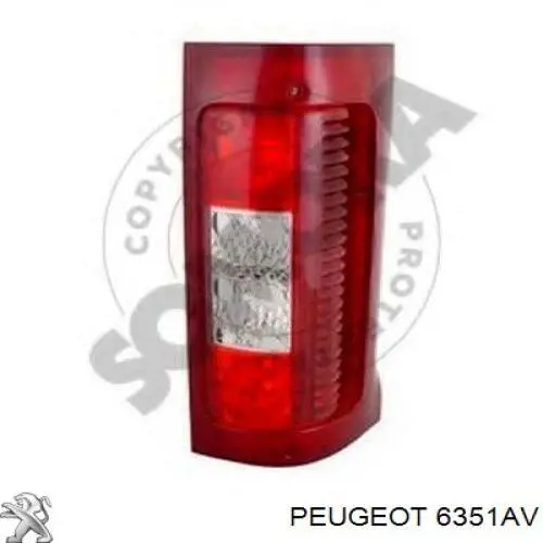 Фонарь задний правый 6351AV Peugeot/Citroen