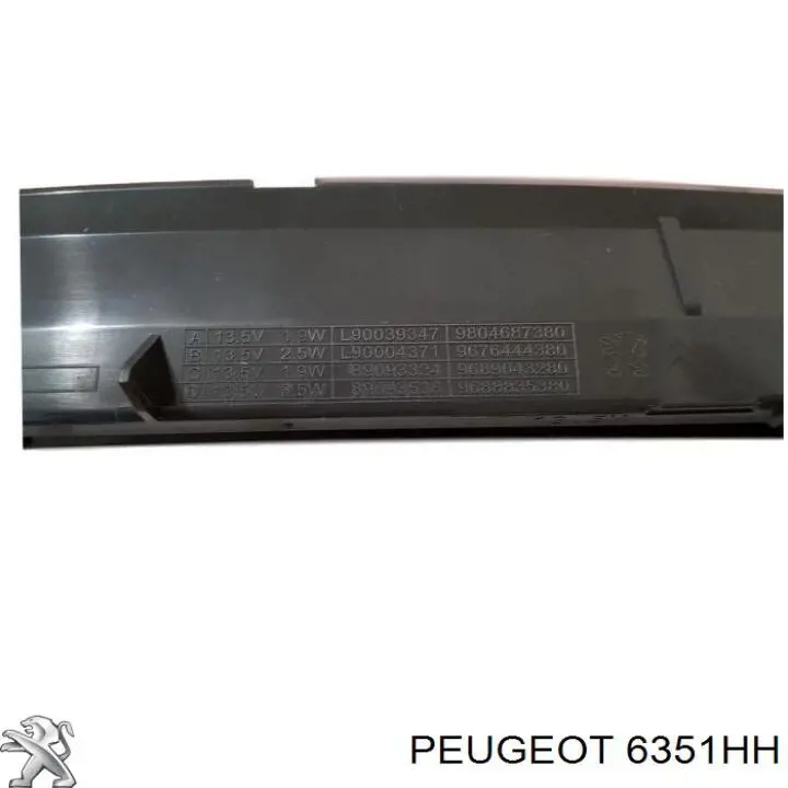 Sinal de parada traseiro adicional 6351HH Peugeot/Citroen