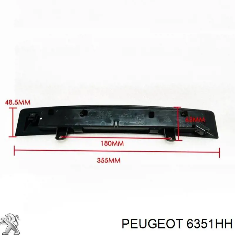 Sinal de parada traseiro adicional Peugeot/Citroen 6351HH