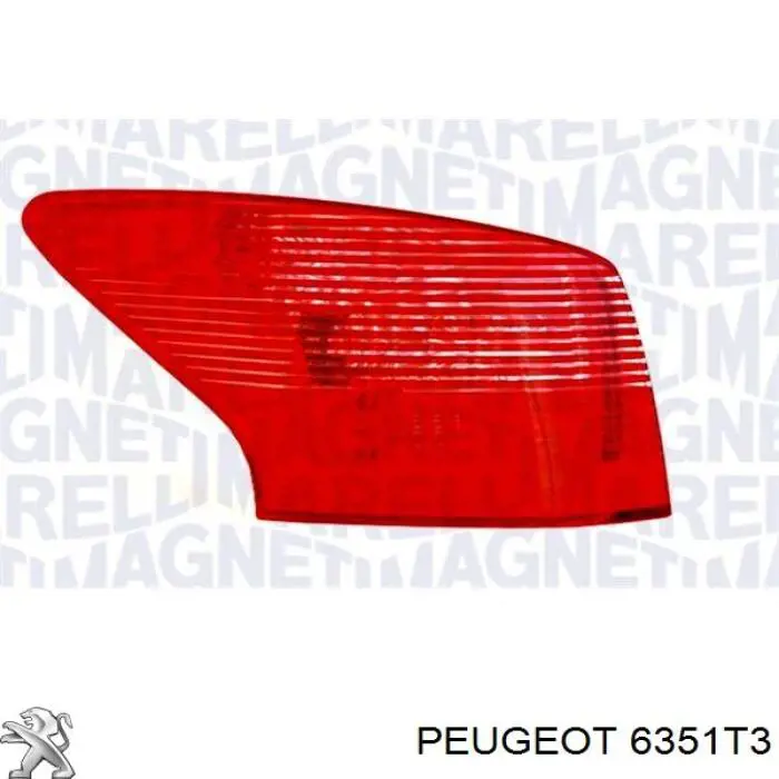 Piloto posterior exterior derecho 6351T3 Peugeot/Citroen