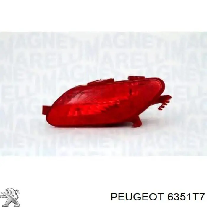 6351T7 Peugeot/Citroen фонарь противотуманный задний правый
