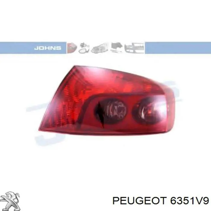 6351V9 Peugeot/Citroen фонарь задний правый