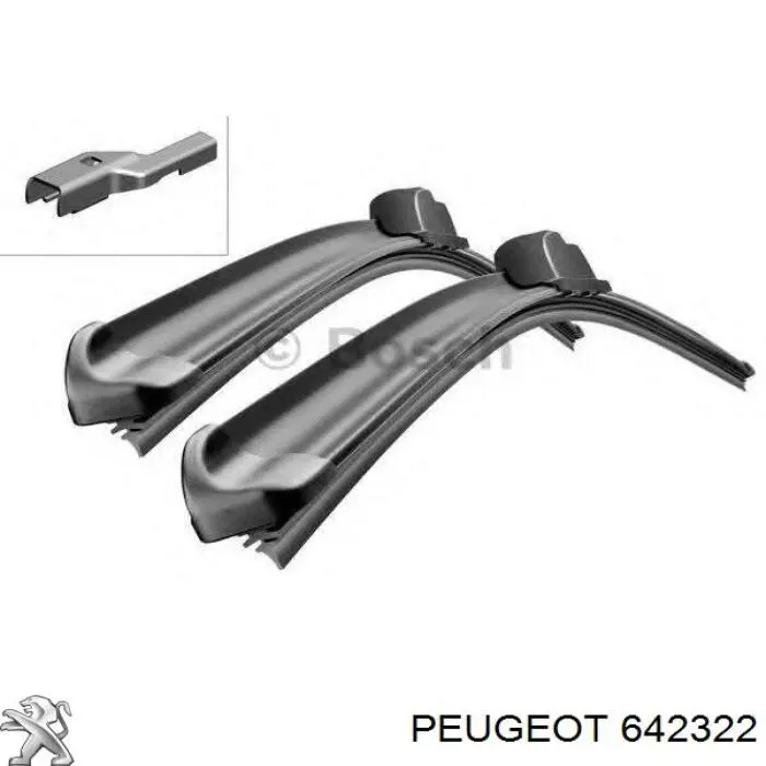 Щетка стеклоочистителя лобового стекла, водительская Peugeot/Citroen 642322 цена, от 15.78 USD