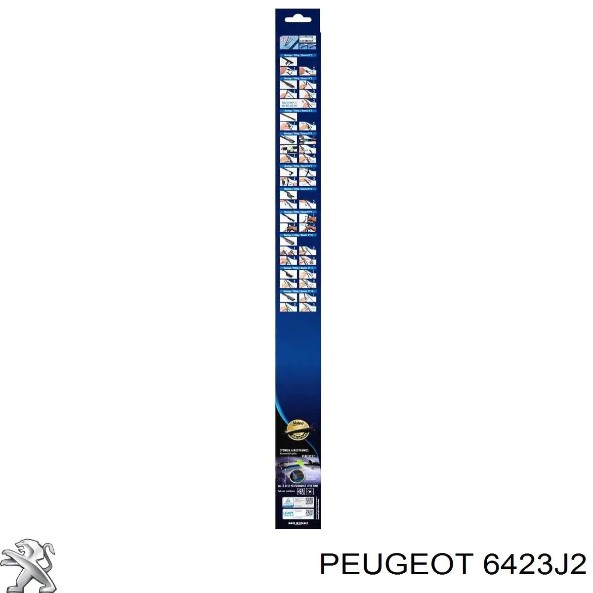 Щетка-дворник лобового стекла пассажирская 6423J2 Peugeot/Citroen