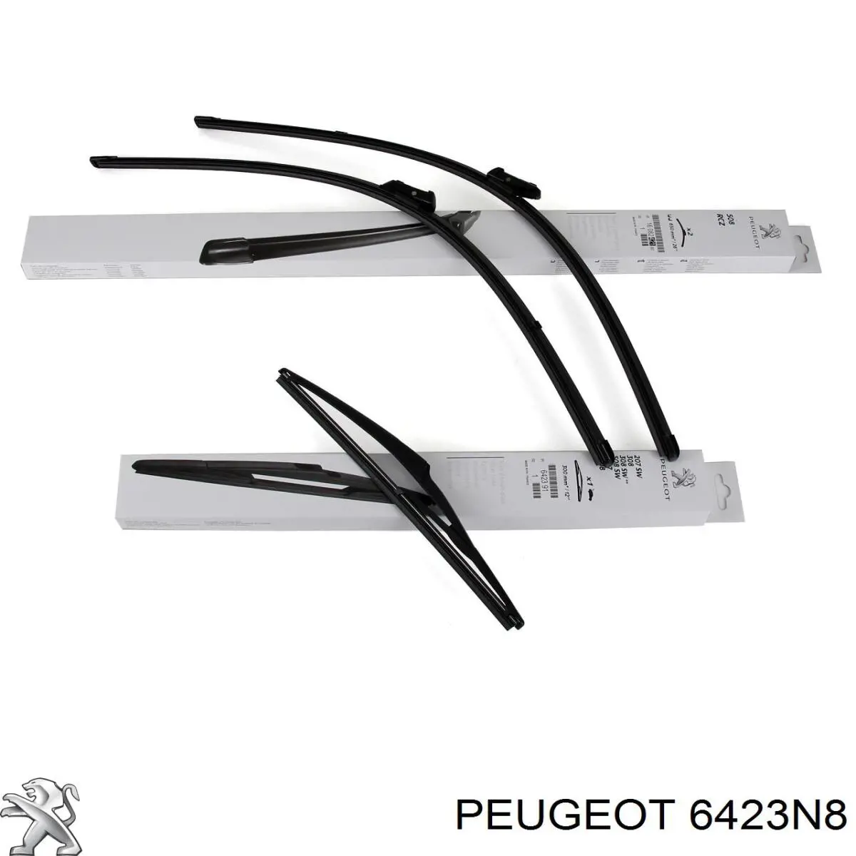 6423N8 Peugeot/Citroen щетка-дворник лобового стекла, комплект из 2 шт.