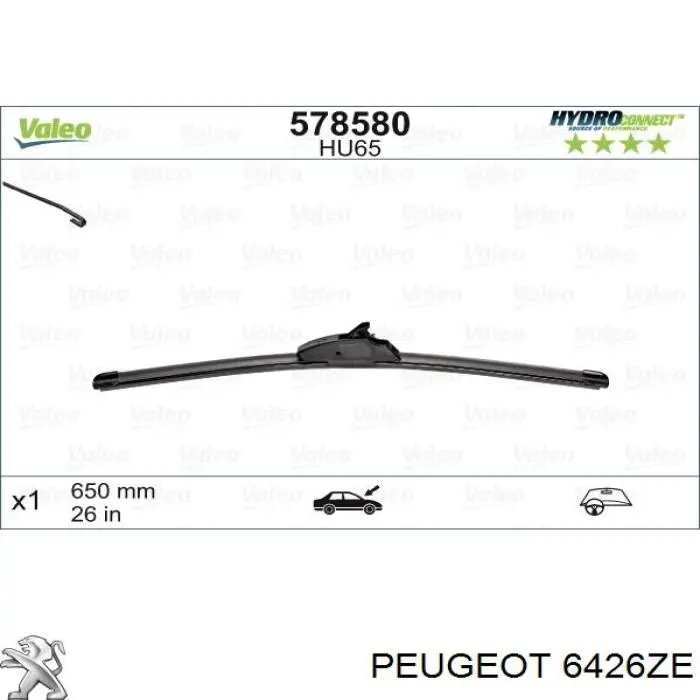 6426ZE Peugeot/Citroen щетка-дворник лобового стекла водительская