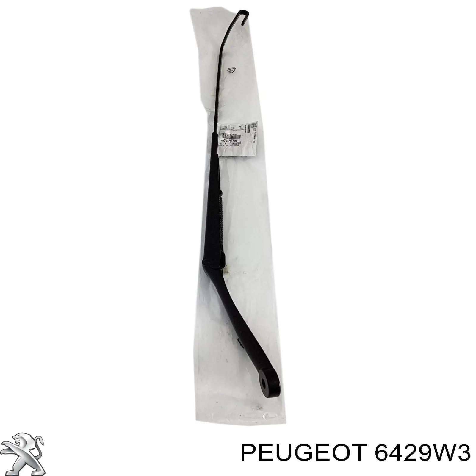 00006429W3 Peugeot/Citroen braço de limpa-pára-brisas de vidro traseiro