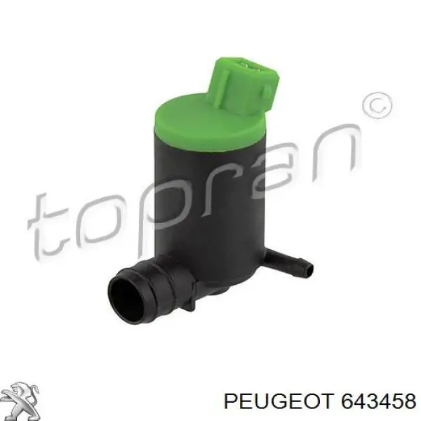 643458 Peugeot/Citroen bomba de motor de fluido para lavador de vidro dianteiro
