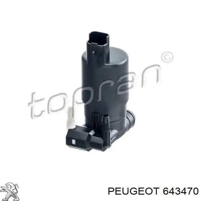 643470 Peugeot/Citroen насос-мотор омывателя стекла переднего