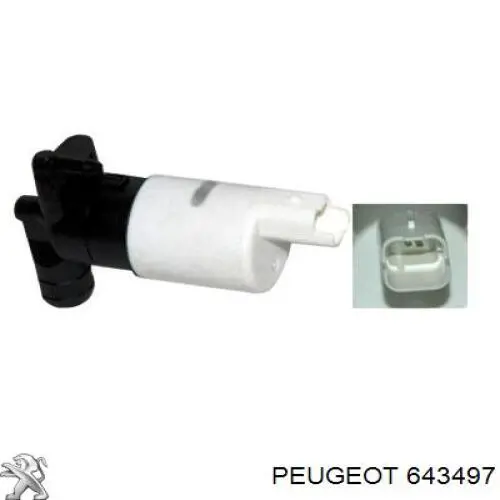 643497 Peugeot/Citroen насос-мотор омывателя стекла переднего
