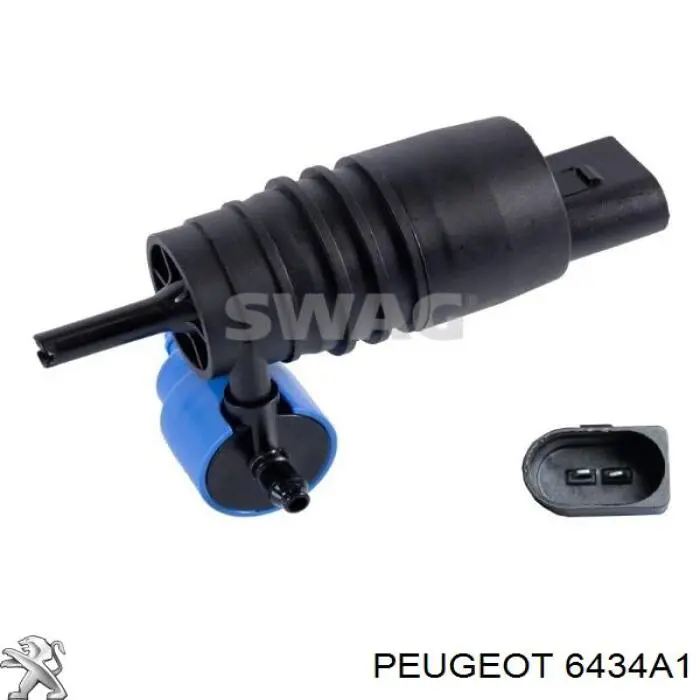 6434A1 Peugeot/Citroen насос-мотор омывателя стекла переднего/заднего