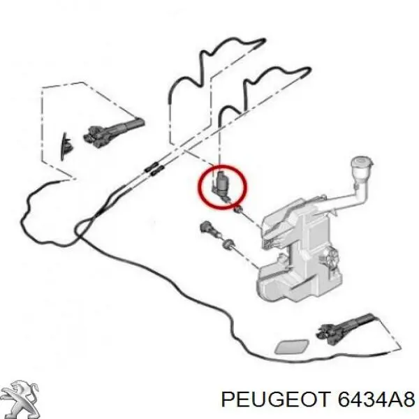 Купить 6434A8 Peugeot/Citroen Насос омывателя фар